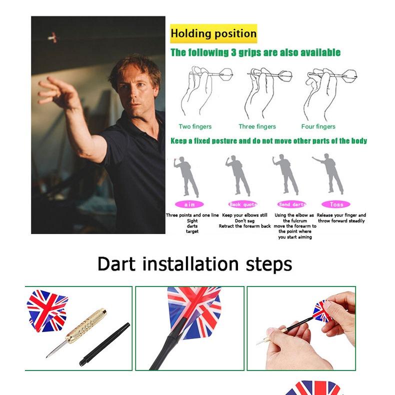 Product Introduction of Dart Board Original Thickening Double-sided Dart Board Set With 6 Dart Pins 18/17/12 inch Family Office Game Dartboard Sports darts dart  board 20