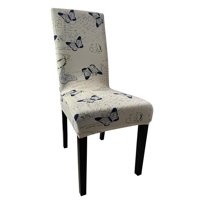 Modern Printed Chair Cover, 4/6pcs Removable Elastic Chair Slipcover, Simple Comfortable Breathable Reusable Chair Cover, Chair Cover for Home Dining Room Hotel 4