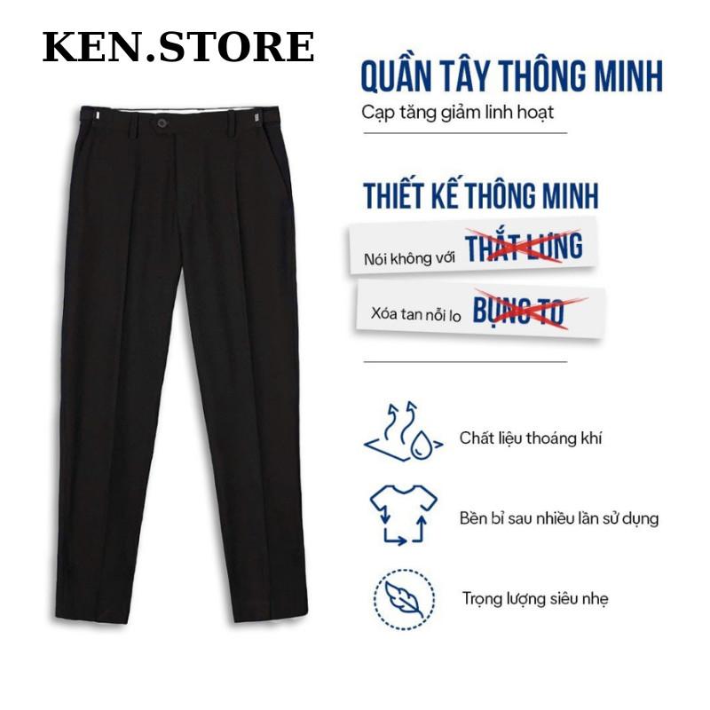 (003) (DÀNH RIÊNG CHO NGƯỜI CAO VÀ GẦY) quần âu cạp điều chỉnh kens.tore Nam Menswear Baggy Pants Ong
