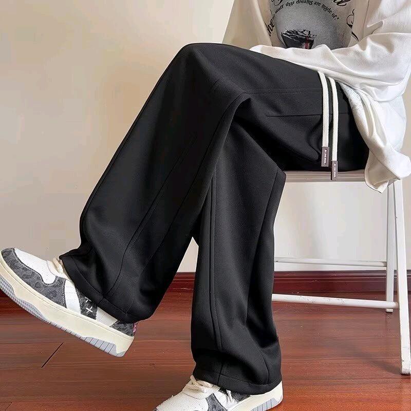 Quần dài nam ỐNG RỘNG đứng phom chất liệu thun poly dày dặn co giãn thoải mái Menswear Pants Ong