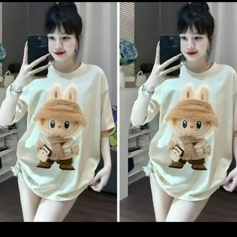 -Áo Thun Nam Nữ Raglan iN Nhiệt LaBuBu- Cổ Tròn-From Rộng Unisex -Hot Trend [M1] 5