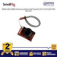 Gambar SMALLRIG 4880 PU Leather Half Case Brown for Fujifilm X-M5 with L-Plate Vlog Videography Accessories dari Sentra Digital Kota Surabaya 3 Tokopedia