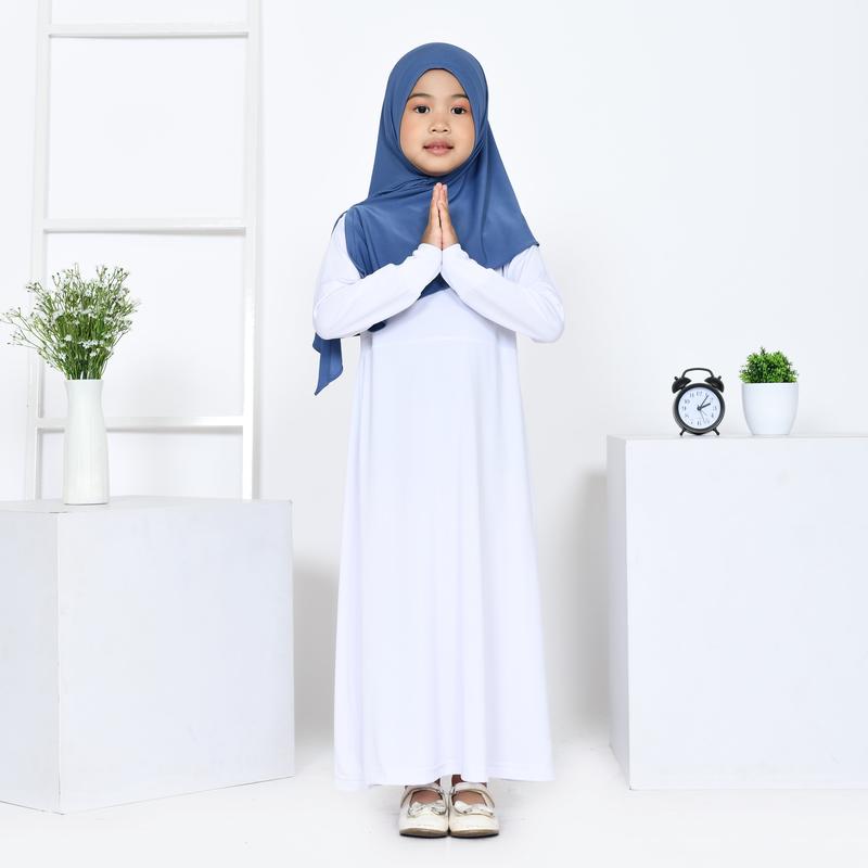 Jilbab Anak Segitiga instan Jersey Premium Usia 0-8 tahun Kerudung instan Nyaman Muslim 6