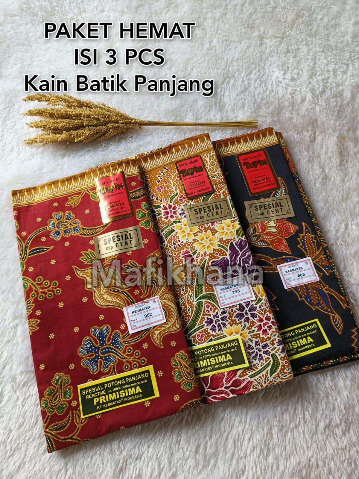 PAKET HEMAT ISI 3 PCS kain panjang topin bahan katun