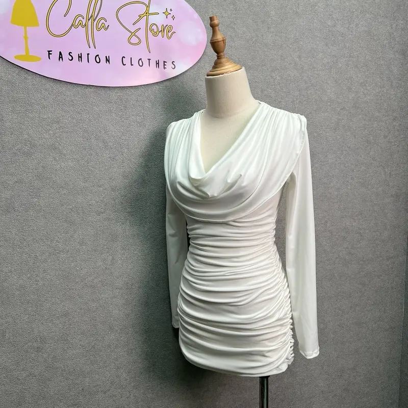 B37- Đầm Body Dự Tiệc Cỗ Đỗ Tay Dài, Nhún Thân - Form Ôm Body Tôn Dáng, Quyến Rũ - Sang Trọng, Thanh Lịch 7