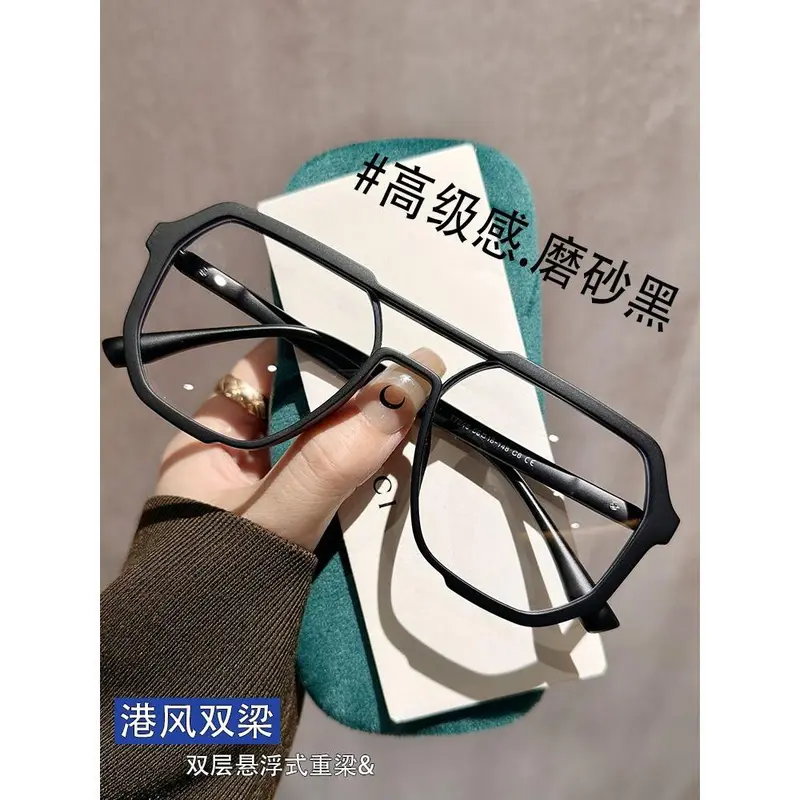 Kính Cận Thị Gọng Vuông, Phong Cách Hồng Kông Cổ Điển, Dành Cho Nam Và Nữ, Có Thể Điều Chỉnh Độ Cong, Ống Kính loạn thị, Gọng Siêu Nhẹ, Mỏng, Thích Hợp Cho Cả Nam Và Nữ Titan 0