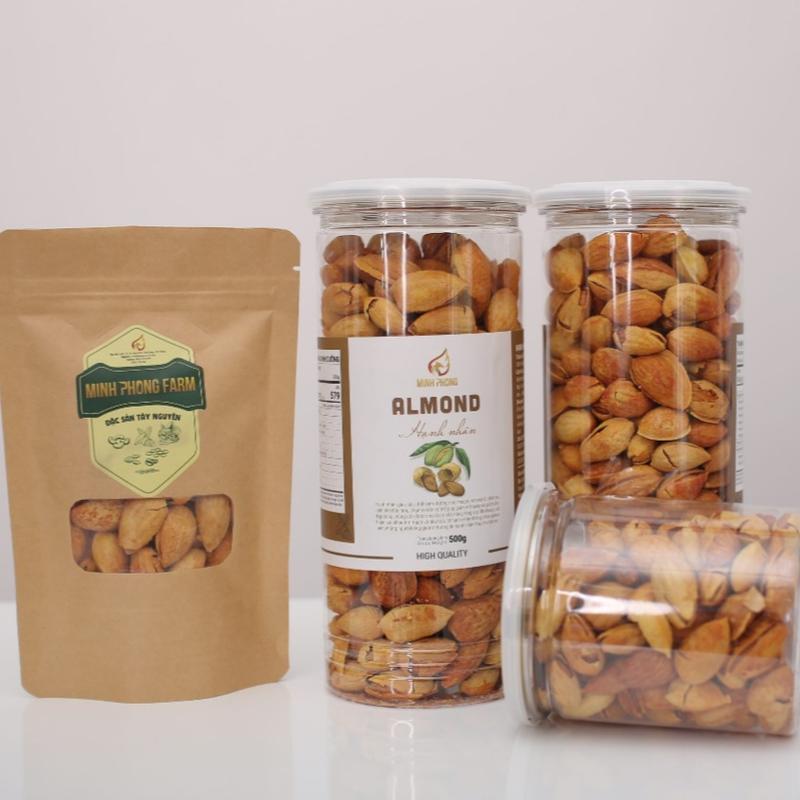 Hạt Hạnh Nhân rang bơ vỏ mỏng Snack Nuts Ăn Vặt Food Thức Ăn