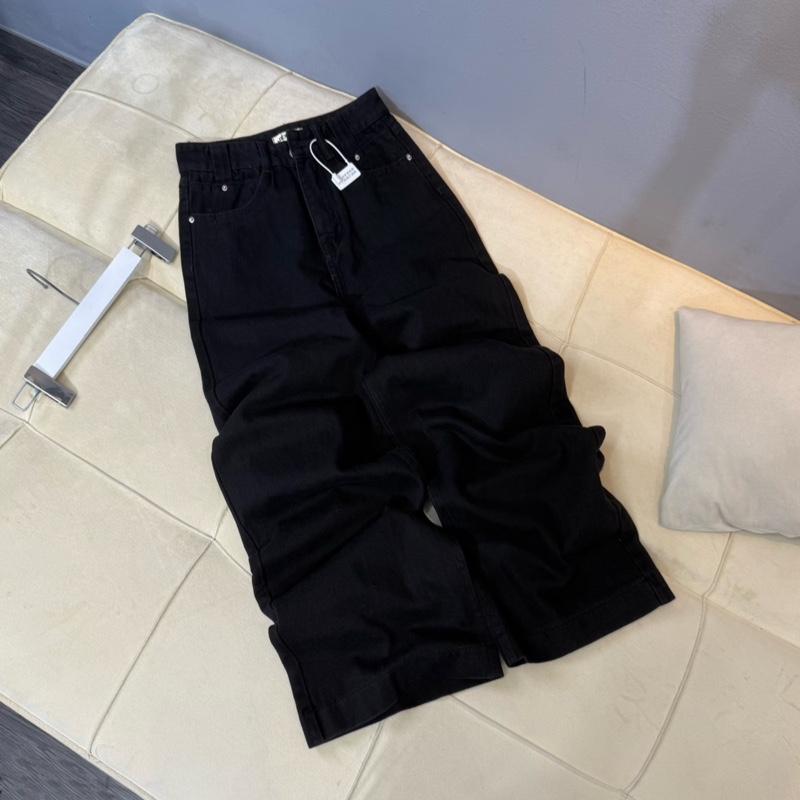 Quần jean nữ ống rộng suông 93/94cm nấm đĩa kép , Size XS/S/M/L M47