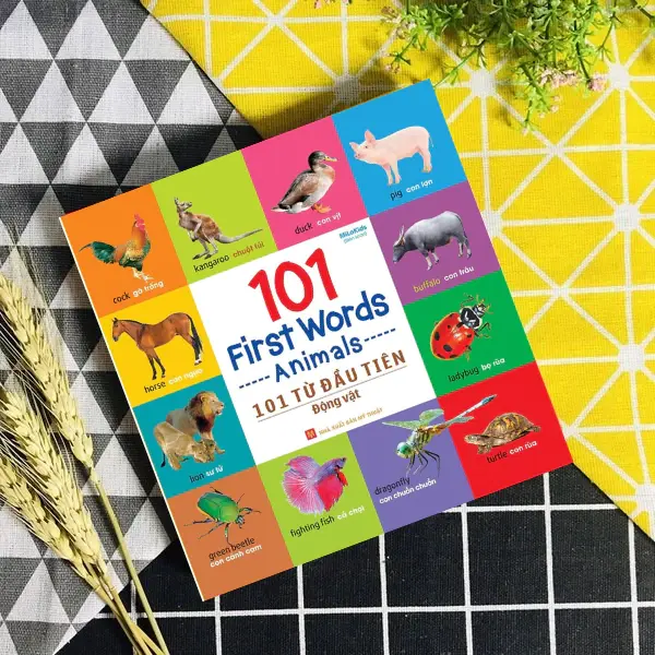 Sách Anh – Việt 101 Từ Đầu Tiên Chủ Đề Động Vật Dành Cho Bé Từ 2 đến 7 Tuổi - MiloKids - NXB Mỹ Thuật