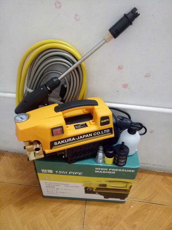Máy xịt rửa xe ô tô, xe máy áp lực cao,hàng chuẩn chất lượng cao 1