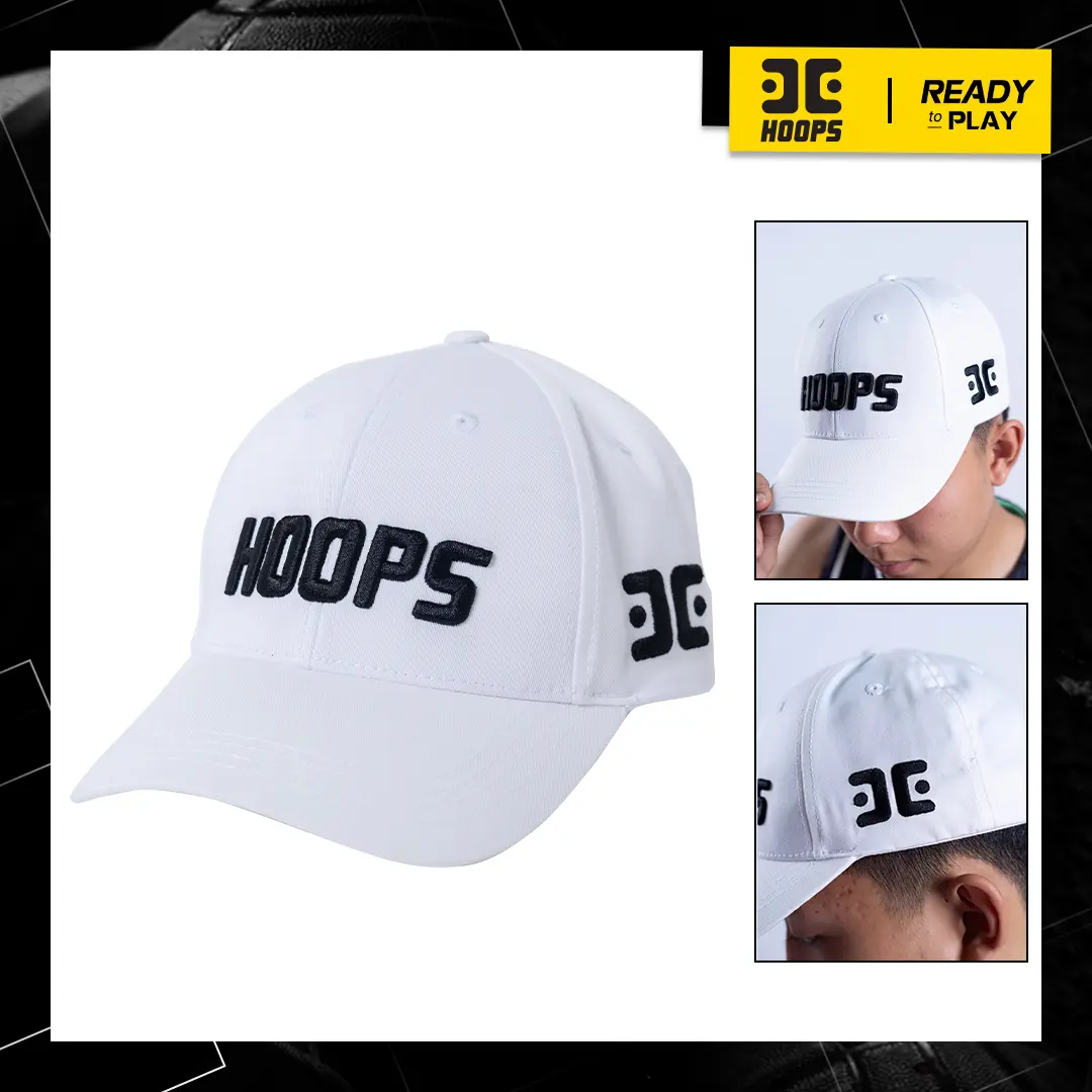 Mũ lưỡi trai nam nữ Hoops basic thêu chữ thời trang cao cấp phong cách thể thao hàng xuất khẩu form đứng
