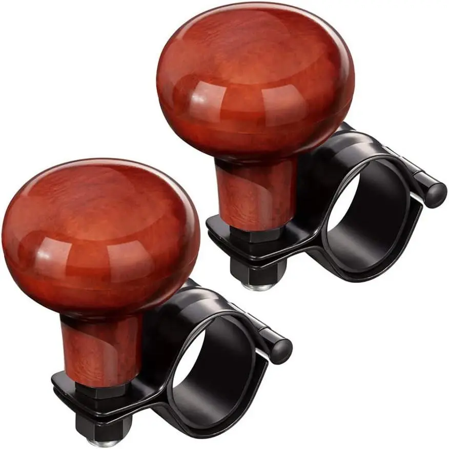 Steering Wheel Spinner Knob - Car Suicide Handle Knob Ball- Universal Wheel Accessories Arthritis Handicap Spinner (Red)