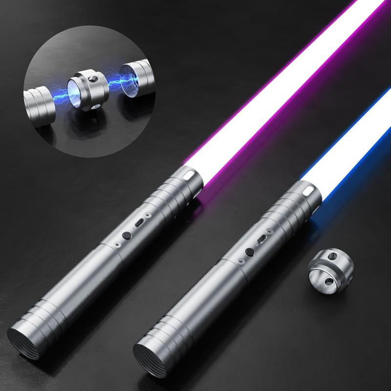 Rechargeable Light Saber, 1 Count/2 Counts Metal Handle Light Saber with 15 Lighting Modes, Cosplay Light Saber for Men & Women, Stocking Fillers Gift 2