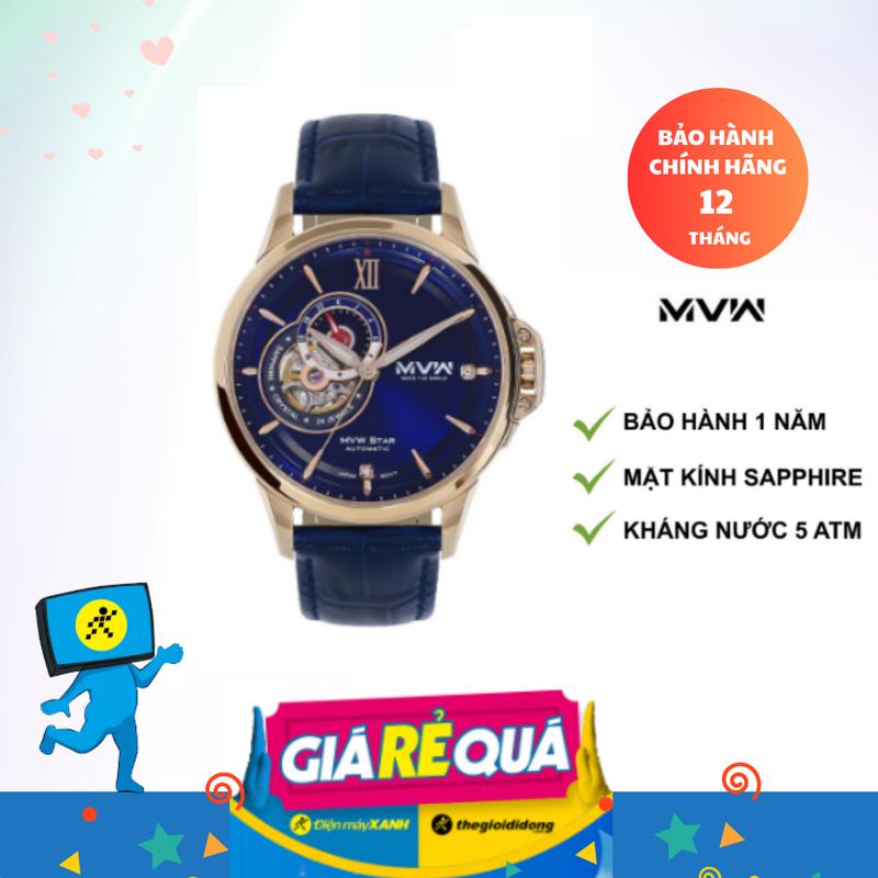 Đồng Hồ Cơ Nam Dây Da MVW MLA004-01N Xanh (IMEI)