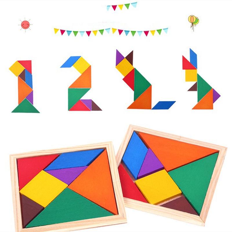 Wooden Children's Tangram Puzzle Educational Toy Birthday Party Gift ...