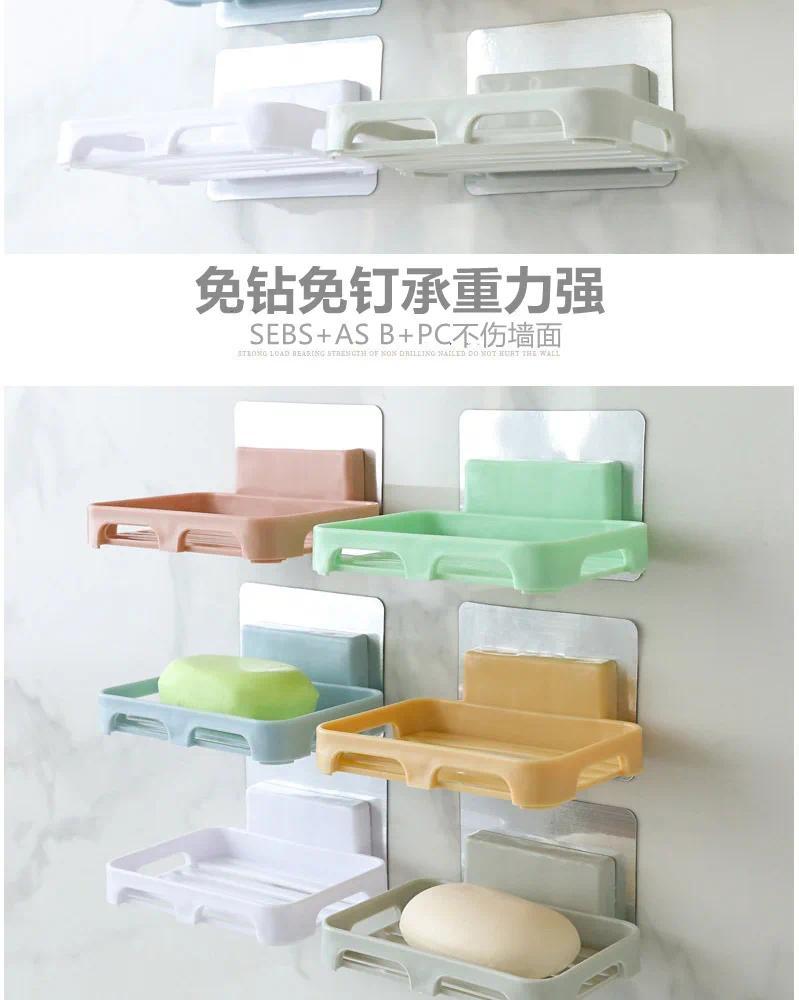 Product Introduction of Giá Để Xà Phòng, Treo Tường, Hai Lớp, Không Cần Khoan, Giá Để Xà Phòng Và Đĩa Bọt Biển, Phụ Kiện Phòng Tắm, Tự Dính, Đĩa 5
