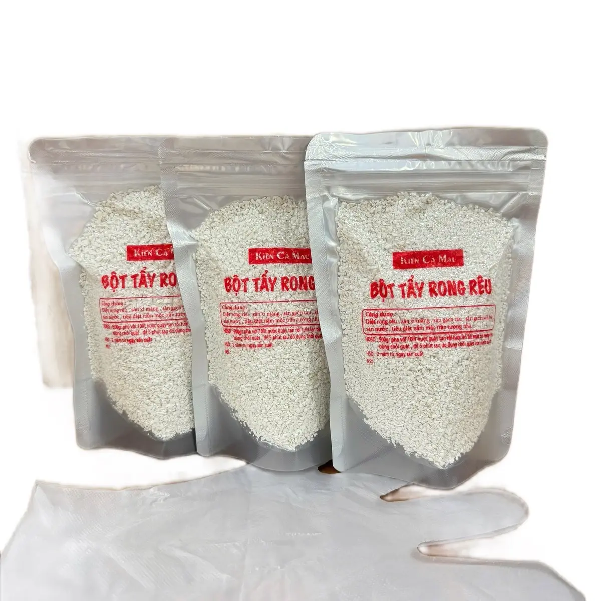 bột tẩy rong rêu 500gr combo 3 goi 1kg5 [ tặng bao tay ]  bột diệt rong rêu