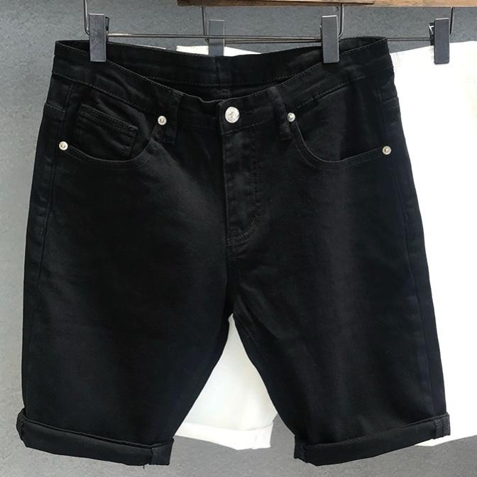 Quần short jean nam trắng rách chất bò quần đùi nam cotton không co dãn QS7A250 Menswear Có Túi Pants 4