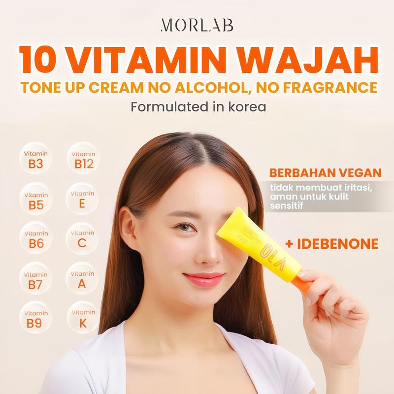 [ETALASE BARU READY SIAP KIRIM] MORLAB TONE UP CREAM V10 VITAMIN COMPLEX EXTRA MENCERAHKAN LEBIH CEPAT 0