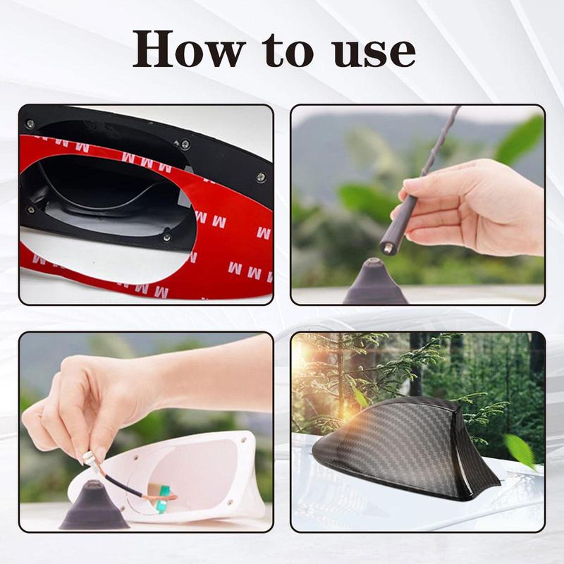Product Introduction of 1 Pcs Car Shark Fin Day Shark Fin Antenna Signal Radio Painted Practical Carbon Fiber Efficient O1I6 22