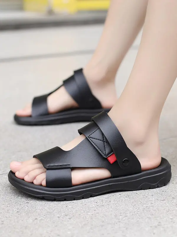 Men's Fashionable Plain Color Slides, Casual Comfortable Non-slip Slippers for Indoor & Outdoor Wear, Breathable Comfortable Shoes for Daily Wear 8