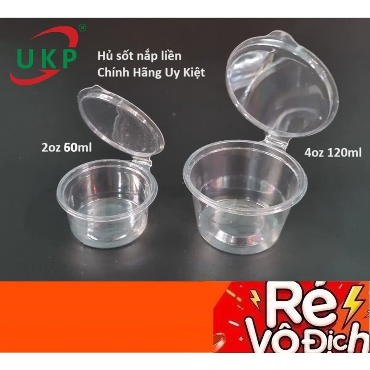 Sỉ 50 Hũ NẮP LIỀN, Hũ Sốt, Hũ Panacota , Hũ Nhựa Trong chính hãnġ Uy Kiệt UKP, Hàng Sạch,Bao Bì Có Nhãn UKP. k