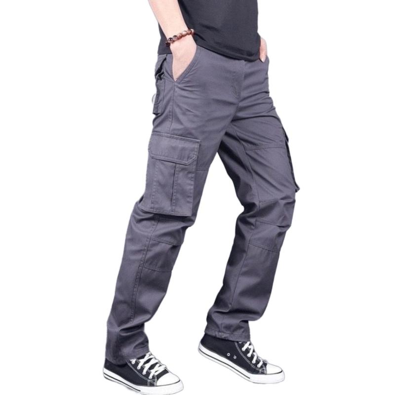 Quần CARGO Túi Hộp Chất Vải Kaki Cotton quần túi nắp KAKI SUÔN 6 TÚI Menswear Pants Có Túi quần  ống rộng 5