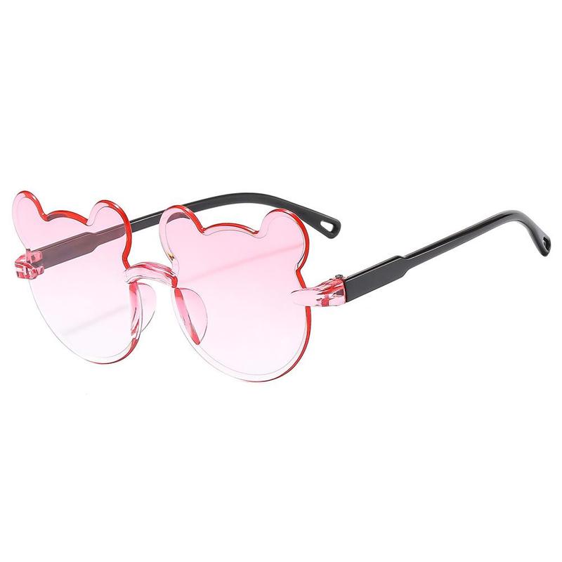 Product Introduction of Korean Version Fashion Cute Gradient Color Bear Conjoined Piece UV Protection Children Sunglasses 18