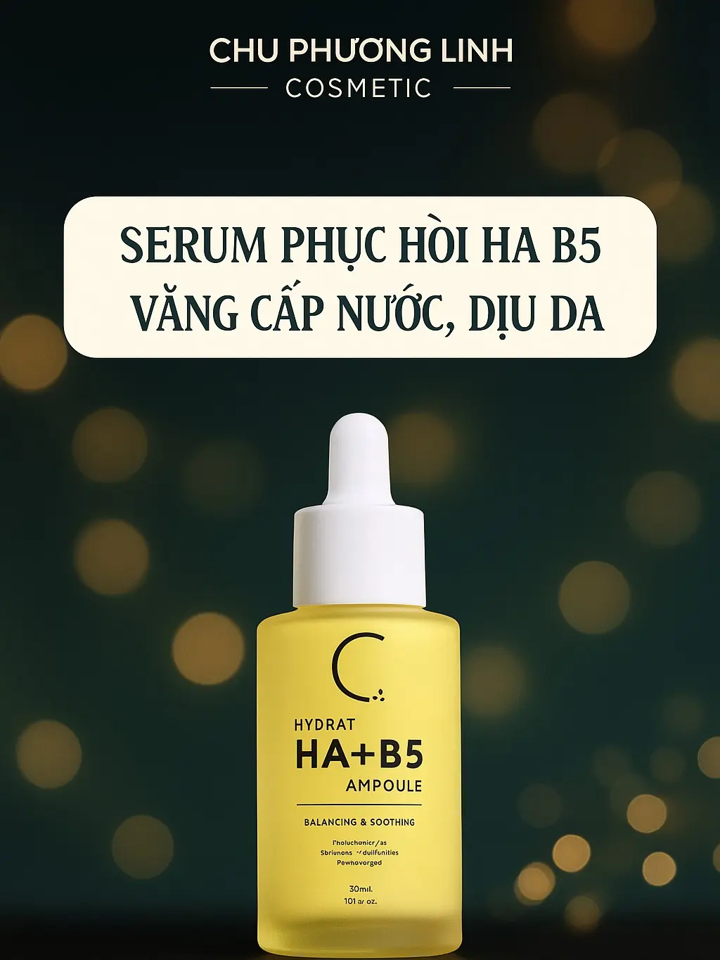 Serum Phục Hồi Da Sau Peel HA B5 Vàng – Dưỡng Ẩm, Làm Dịu, Tái Tạo Da Nhanh Chóng 30ml MP0111