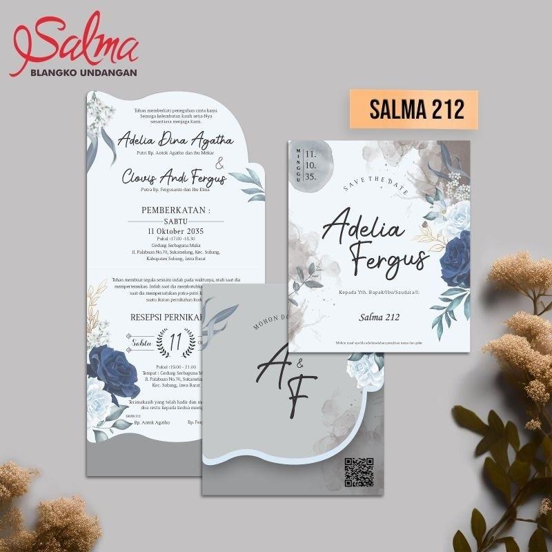 Undangan Pernikahan Kekinian   SALMA 212 Elegan Modern Paket Lengkap 100 PCS Gratis Label & Plastik - JanjiKita | Default