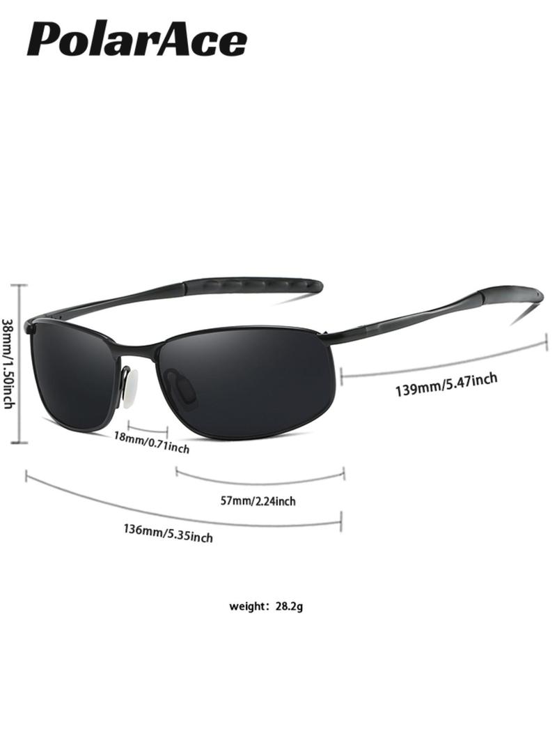 Product Introduction of Polarized Square Frame Sunglasses with Storage Case, 1 Pair Trendy Casual Sunglasses for Everyday Use, Fashion Accessories for Outdoor Activities 14