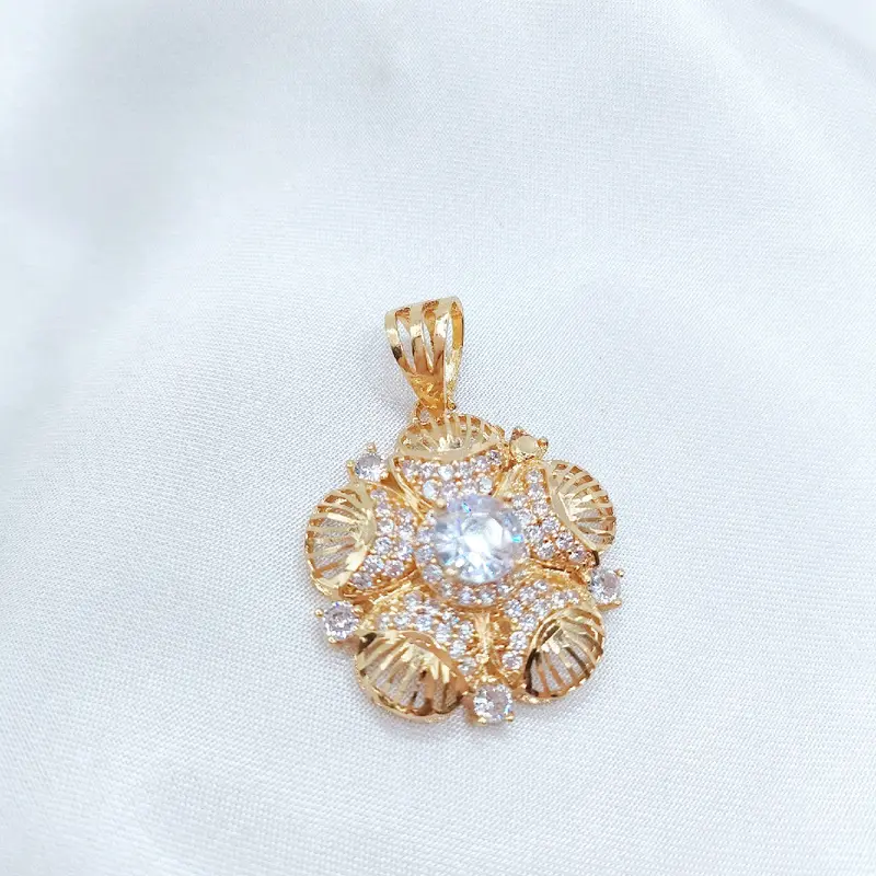 MDD17 Mặt Dây Chuyền Đồng Hoa Mai Màu750 Women Charm Nữ 1