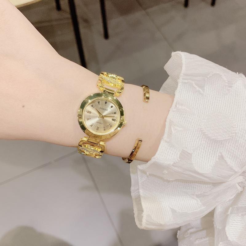 Đồng Hồ Đeo Tay Nữ Gossie Dây Lắc Xích Mặt Tròn Cao Cấp Women Watch