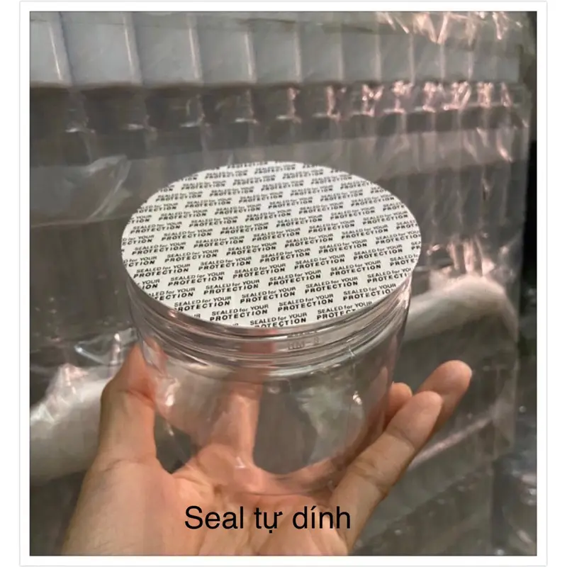 ( seal Lót ) HỘP PET NẮP NHÔM BẠC / VÀNG / HỒNG - HỦ NHỰA TRONG SUỐT 1kí / nửa kí  500g đựng thực phẩm 7