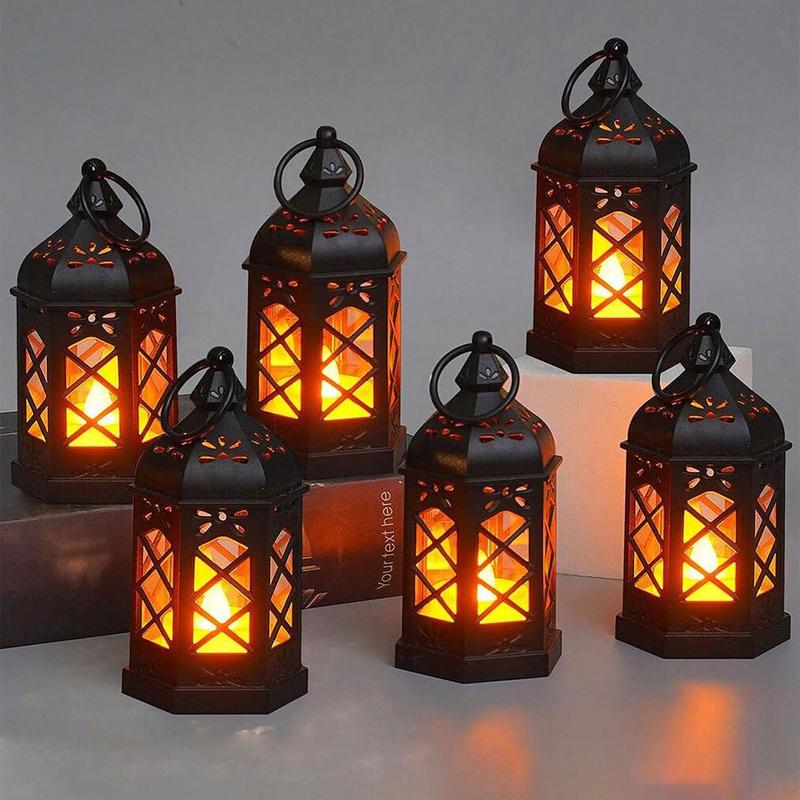 Moroccan LED Candle Light, Vintage Lantern Ornament, Decorative Night Light, Farmhouse Decoration, Wedding Table Center, Battery Included 1