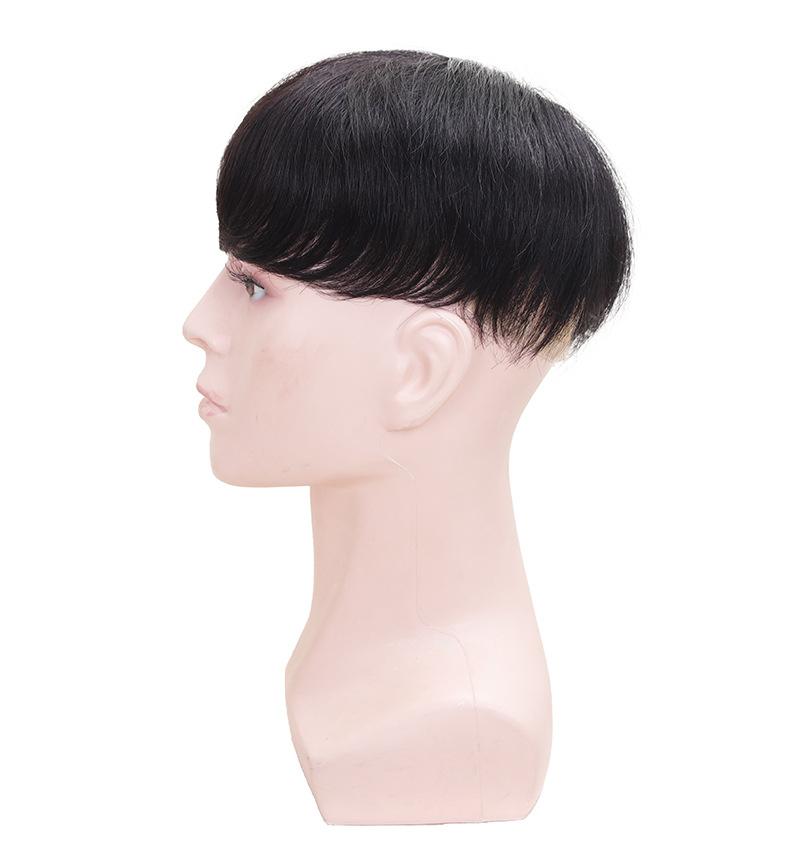 Product Introduction of Short Wig For Middle Aged Men 100% Human Hair Wigs for Male Natural  Color Toupee Hair Replacement with Side Bangs For Dad Cover White Hair And Baldness 10