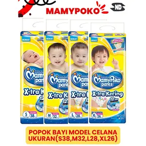 Popok Bayi Mamypoko Pants Extra Kering Standar S38, M32, L28, XL26