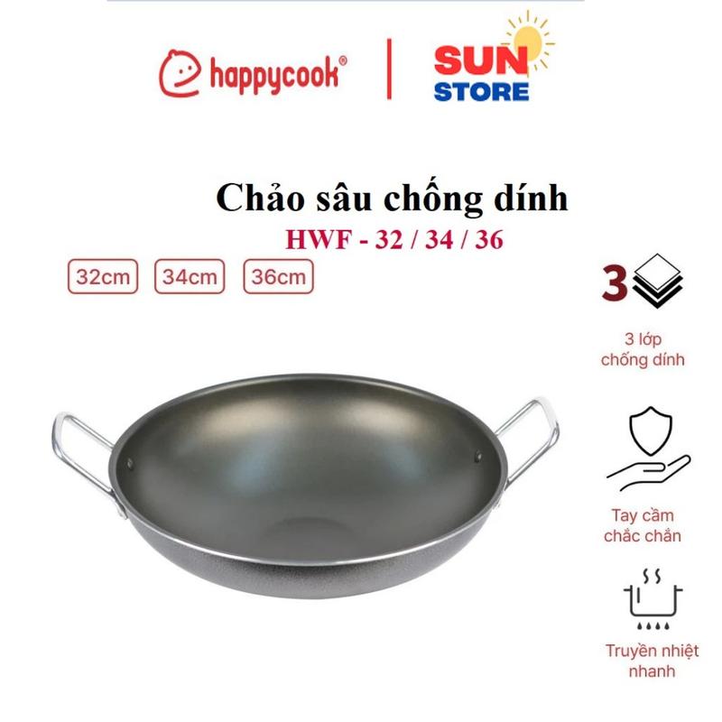 Chảo chống dính [Happycook] HWF 32/ 34/ 36 0