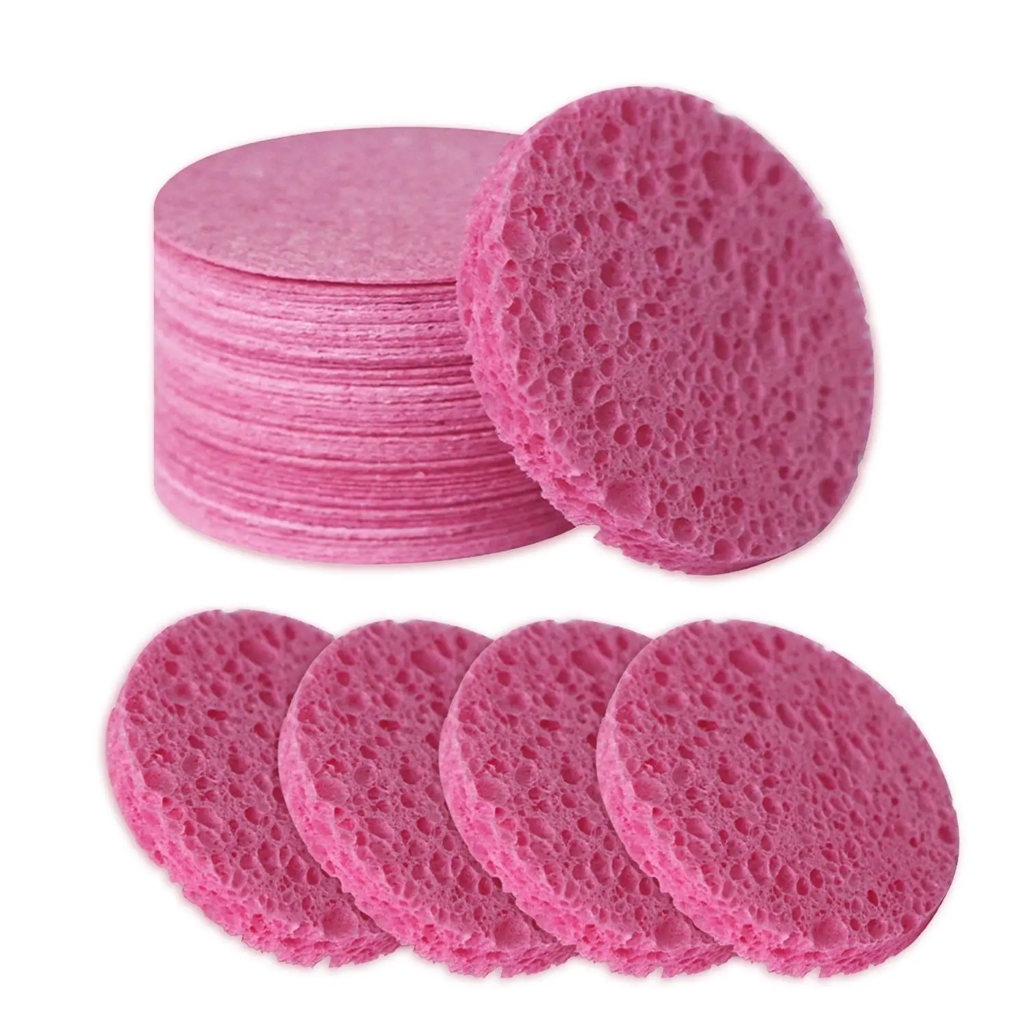 Round Compressed Makeup Sponge, 20pcs/set Facial Cleansing Sponge, Facial Skin Care Sponge, Skin Care Tool for Home and Travel