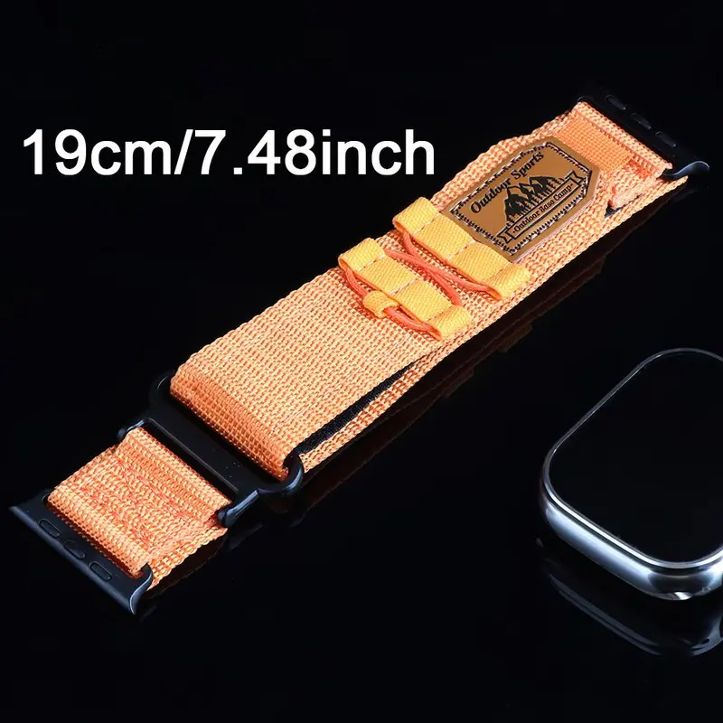 Wide Nylon Sports Watch Band, Breathable Watch Band for iWatch Series 49mm 9 8 7 45mm SE 6 5 4 3 42mm 44mm, Wearable Accessories 5