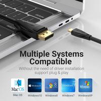 Gambar Vention Kabel USB Type C to DP DisplayPort 8K 60Hz UHD Converter PVC Cable - CGY - BLACK, 1M dari Vention By Andalan Kota Administrasi Jakarta Utara 5 Tokopedia