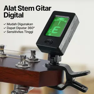 Tuner Gitar / Tuner Gitar Rotatable 360  Alat Nyetem Nada Gitar  360 Degree