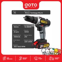 Gambar (Promo Special) Kova [COD] Fixer Cordless Drill 10mm Set Mesin Bor Tangan Baterai Tembok 21V - Grey Black dari Goto Living Kota Tangerang 3 Tokopedia
