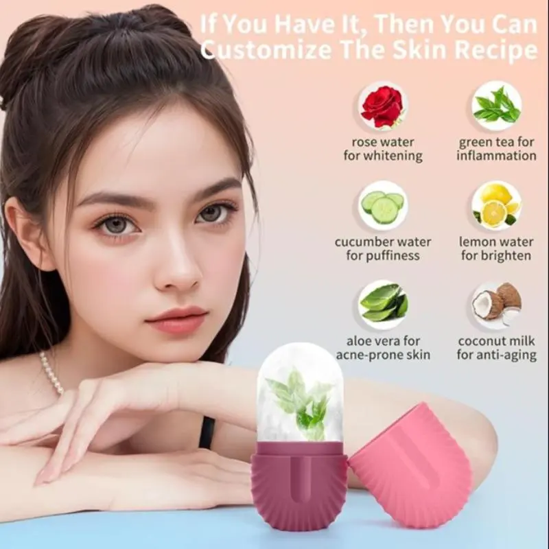 Shell Shaped Silicone Ice Face Roller, 1/2/3 Counts Ice Press Massage Face Roller, Face Cooling Ice Mold, Facial Skin Care Tool for Women 5
