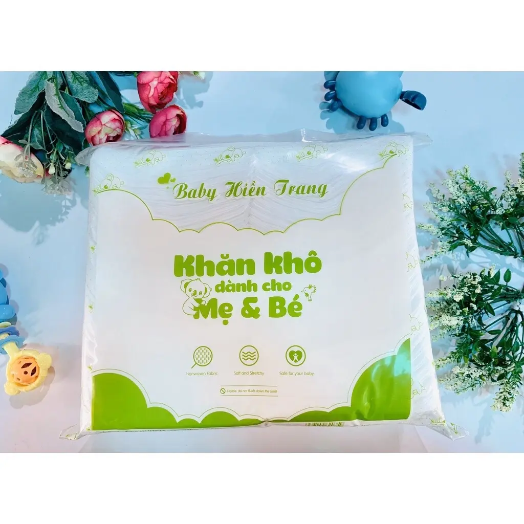￼Khăn Vải Khô Đa Năng Hiền Trang 600gram thấm hút tốt và tiếp kiệm, dùng thay khăn ướt,bông tẩy trang