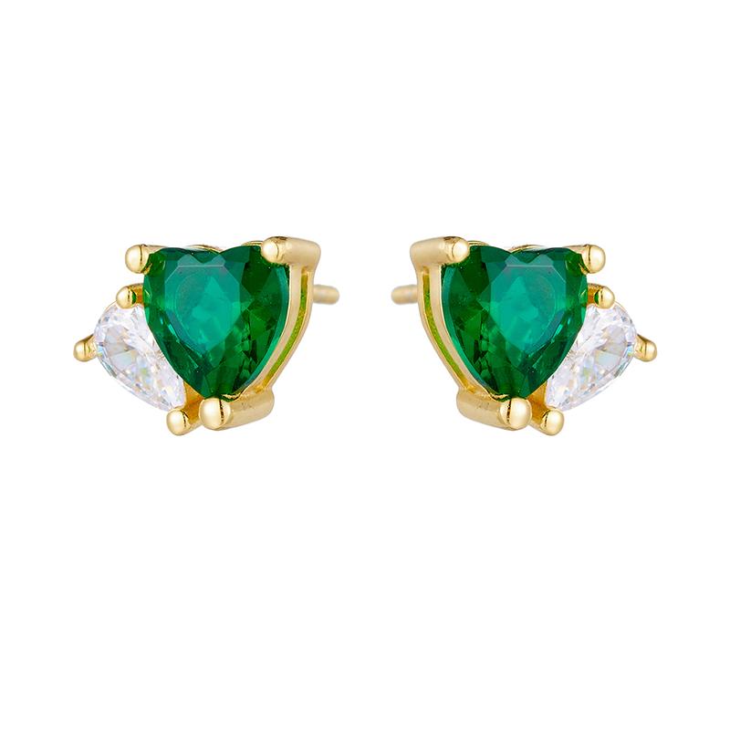 Product Introduction of heart earrings design brand gold vermeil 925 silver party heart shape stud earrings 6