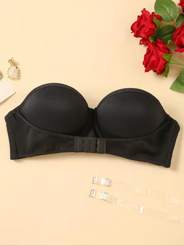 Women's Solid Color Push Up Bra, Comfortable Breathable Invisible Bra, Women's Lingerie for All Seasons 7