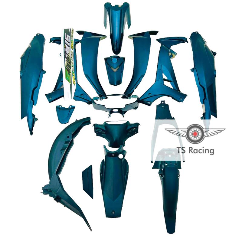  Dàn áo sirius 110 - sirius 50 - xanh nhớt - tặng team 3 lớp 