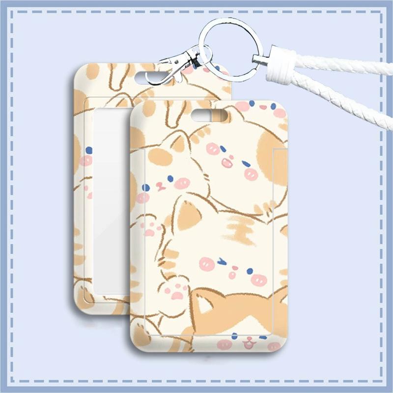 KAQAWAI CAHOL ID CARD HOLDER MOTIF KAWAII TEMPAT KARTU PHOTOCARD PHOTO CARD tali lembut warna cerah 5