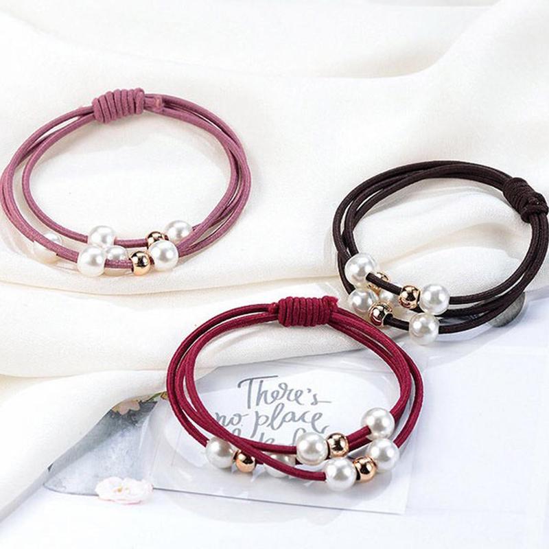 Dây Thun Buộc Tóc Hình Hoa Mẫu Ngẫu Nhiên 1 Sợi Dây Cột Tóc Nữ Women 6